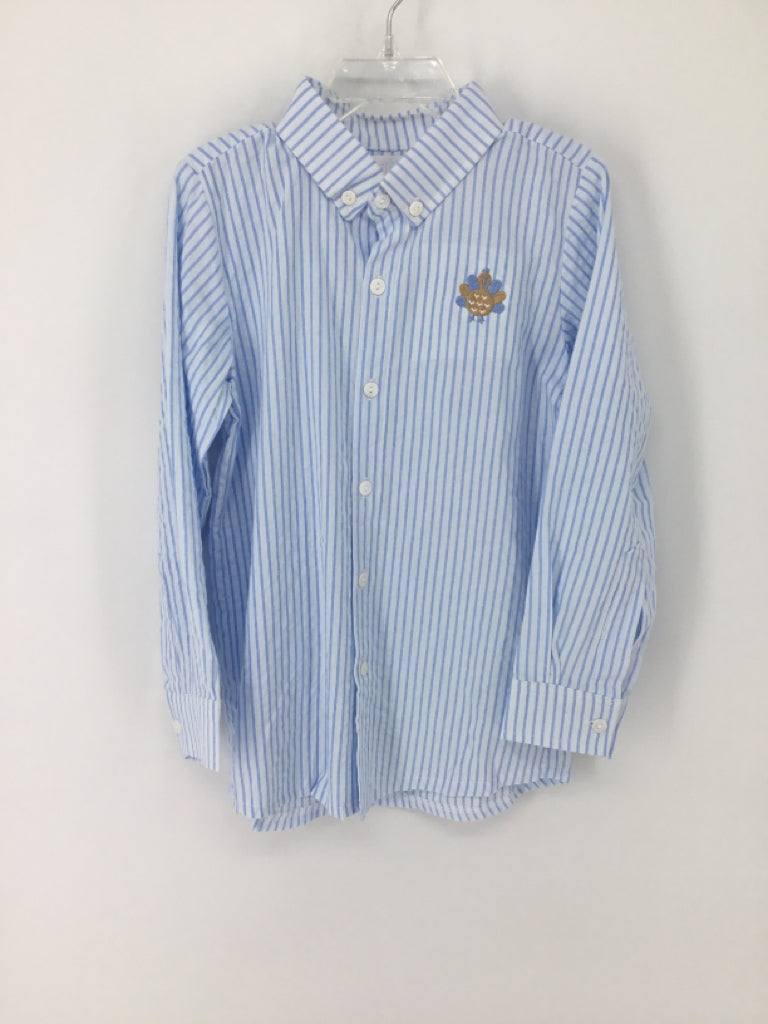 Cecil and Lou Child Size 6 Blue Thanksgiving Shirt