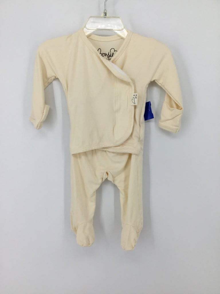 Bonsie Child Size 0-3 Months Cream Sleepers
