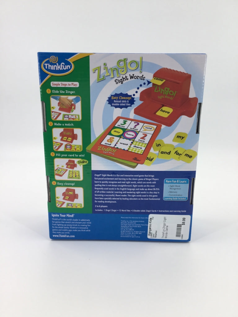 ThinkFun Zingo! Sight Words Game