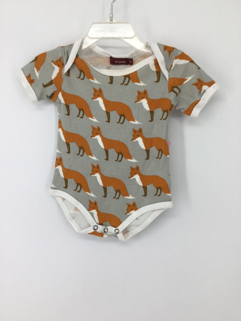 Milkbarn Child Size 3-6 Months Gray Onesie