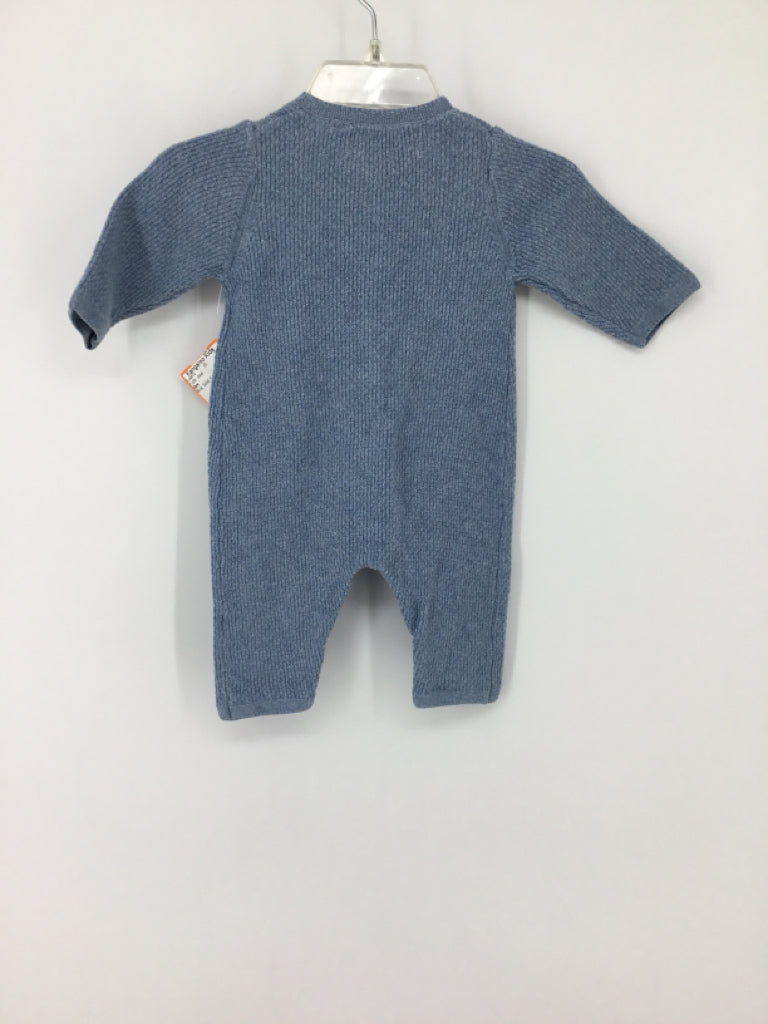 Zara Child Size Newborn Blue Solid Outfit - boys