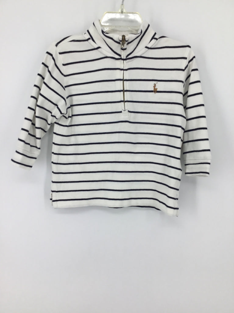 Ralph Lauren Child Size 24 Months White Stripe Shirt - boys