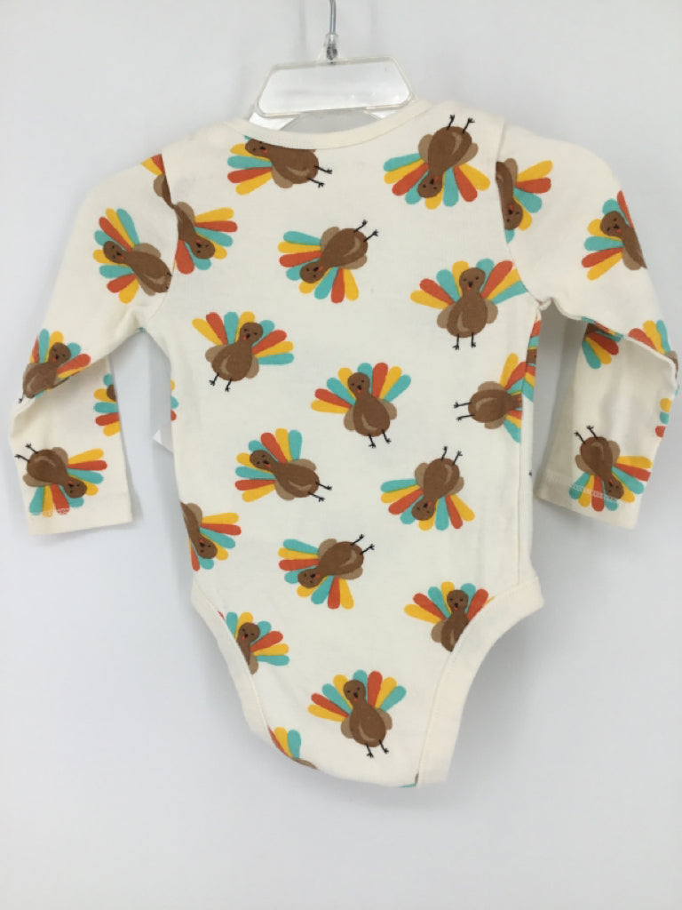 Old Navy Child Size 6-12 Months White Thanksgiving Onesie