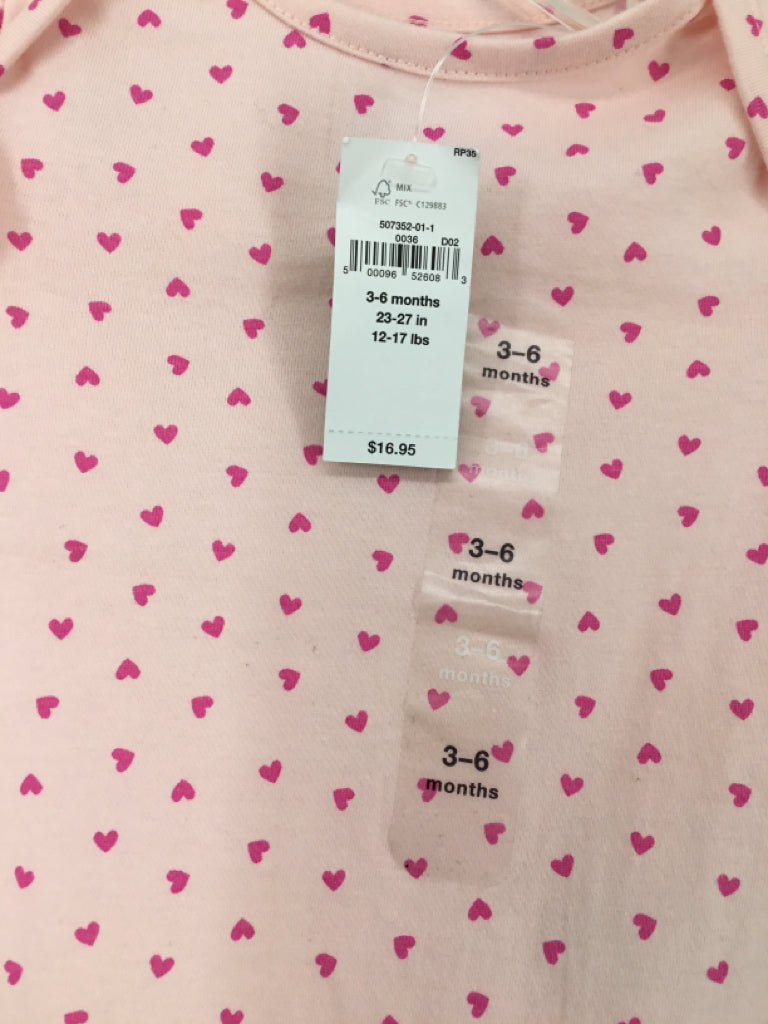 Baby Gap Child Size 3-6 Months Pink Valentine's Day Onesie