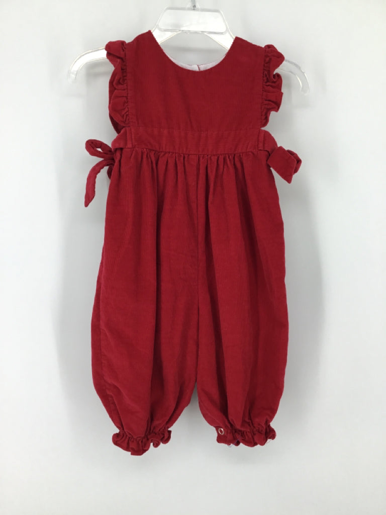b Bella Bliss Child Size 6 Months Red Outfit - girls
