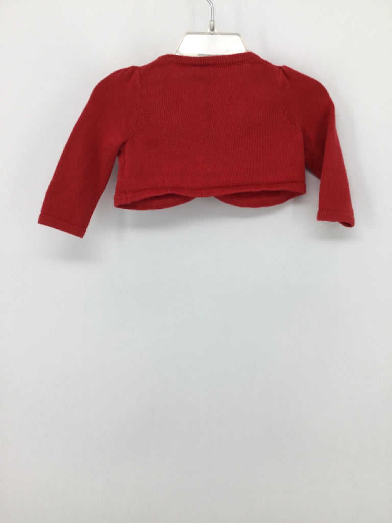 Janie and Jack Child Size 3-6 Months Red Sweater - girls