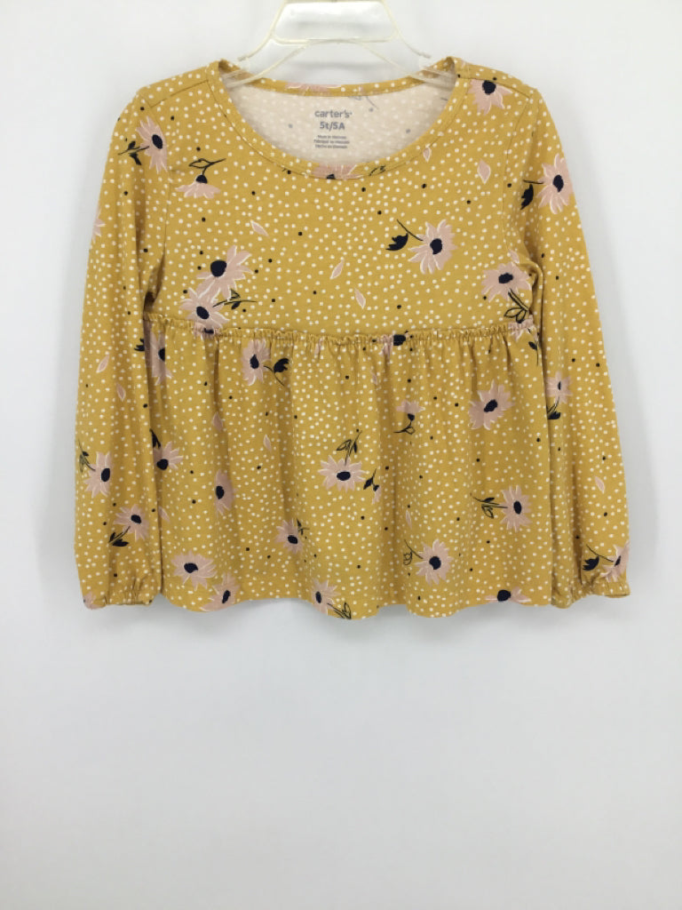 Carter's Child Size 5 Yellow Shirt - girls