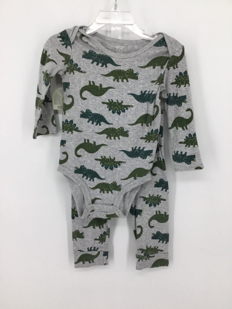 Just One You Made by Carters Child Size 18 Months Gray Dinosaur Outfit - boys