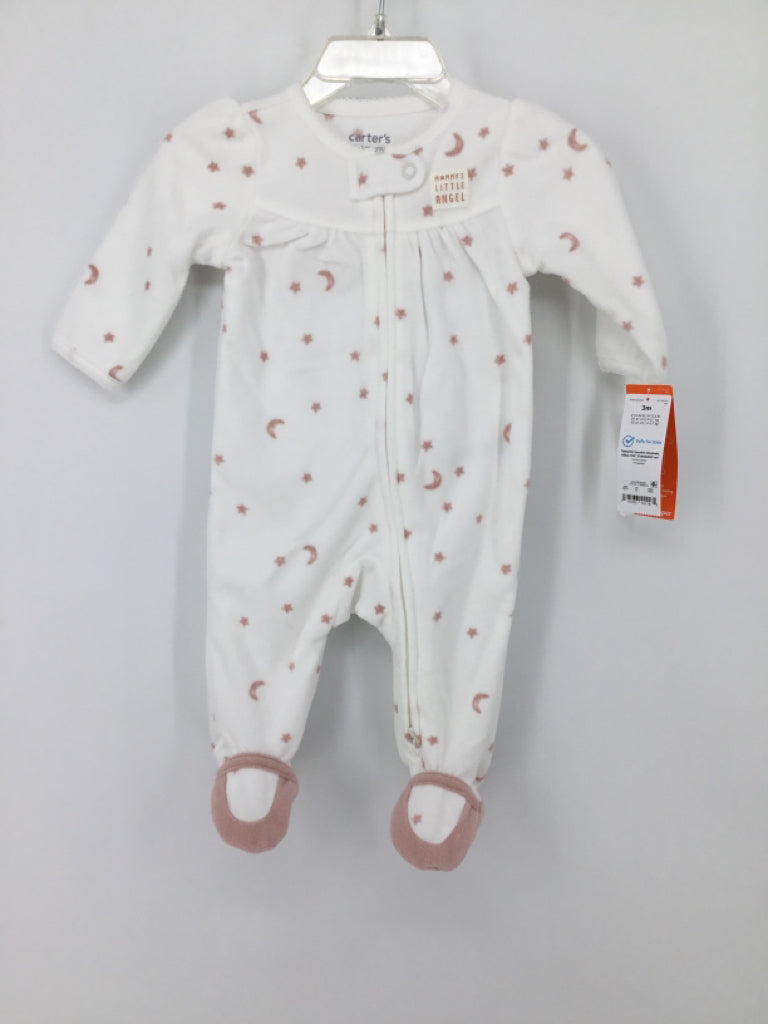 Just One You Made by Carters Child Size 3 Months White Sleepers