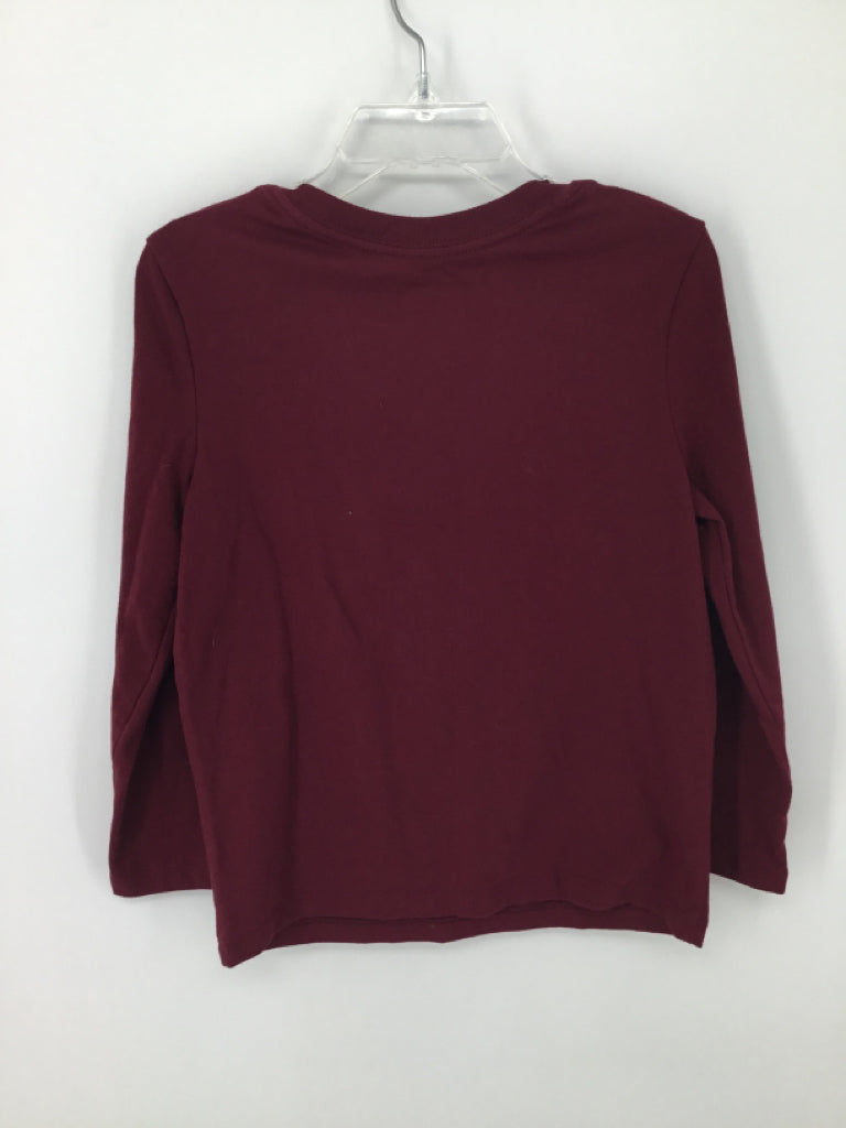 Cat & Jack Child Size 5 Burgundy Thanksgiving T-Shirt
