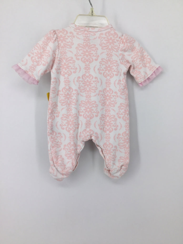 Little Me Child Size Preemie Pink Sleepers