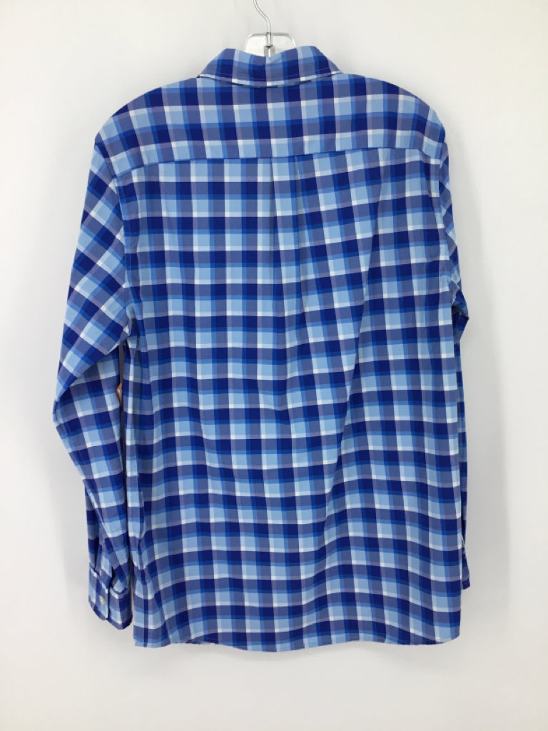 vineyard vines Child Size 12 Blue Checkered Shirt - boys