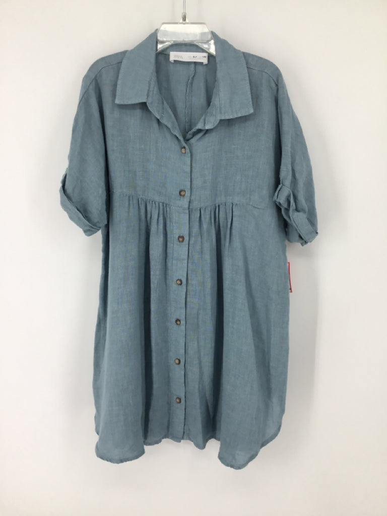 Zara Child Size 6 Blue Shirt - girls