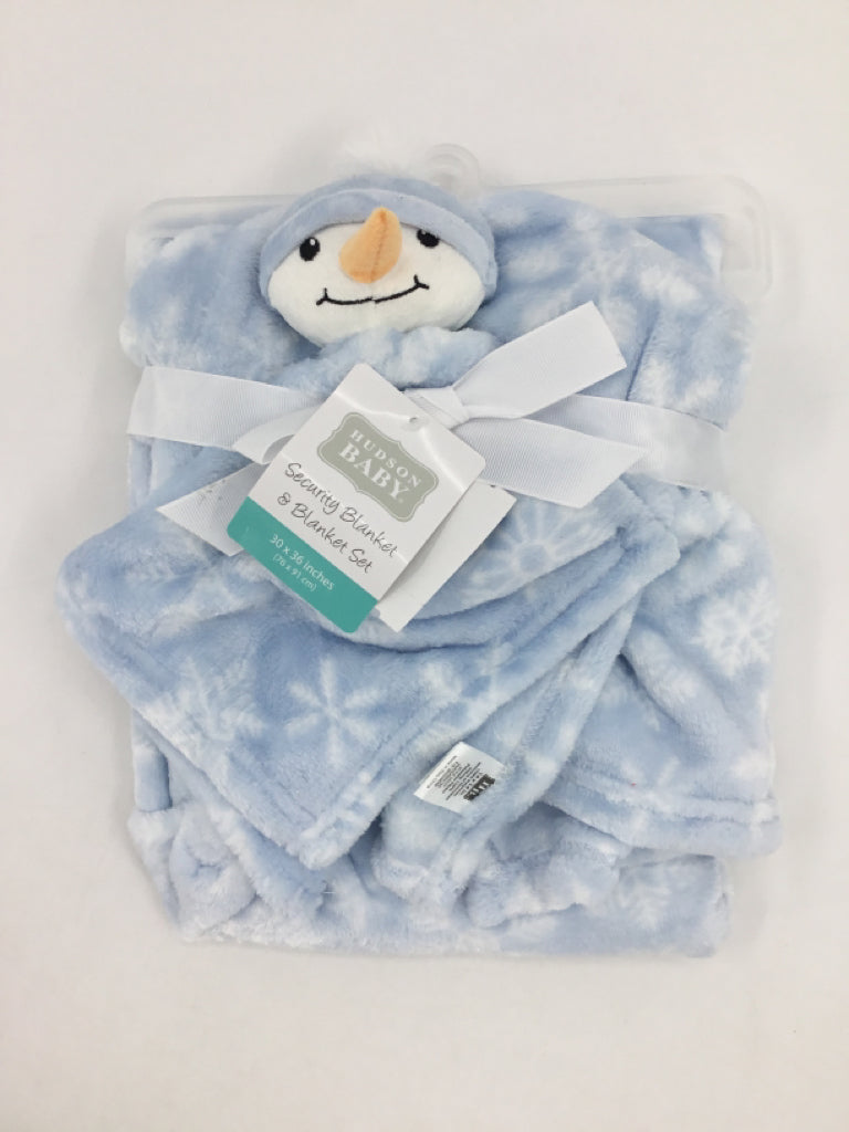 Hudson baby Blue Snowflake Blanket & Security Blanket