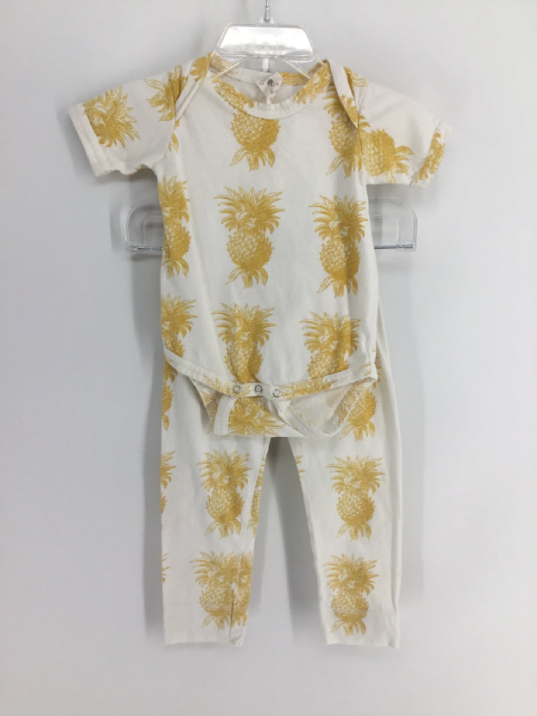 Kate Quinn Organics Child Size 3-6 Months Yellow Outfit - girls