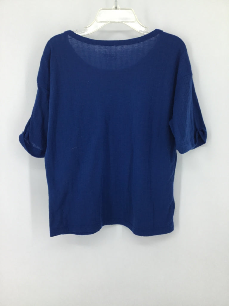 Lands' End Child Size 7 Blue Shirt - girls