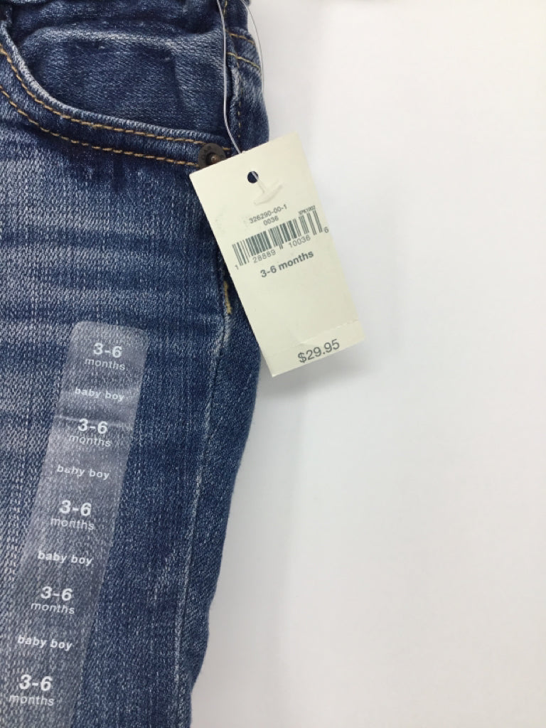 Baby Gap Child Size 3-6 Months Blue Solid Jeans - boys