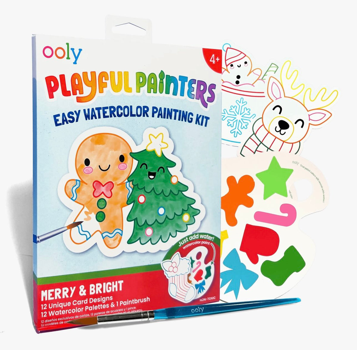 Ooly - Playful Painters Easy Watercolor Painting Kit (Merry & Bright)