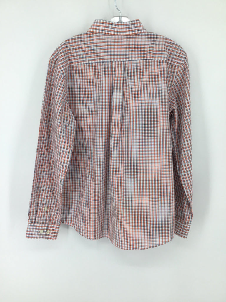 Cat & Jack Child Size 10 Orange Plaid Shirt - boys