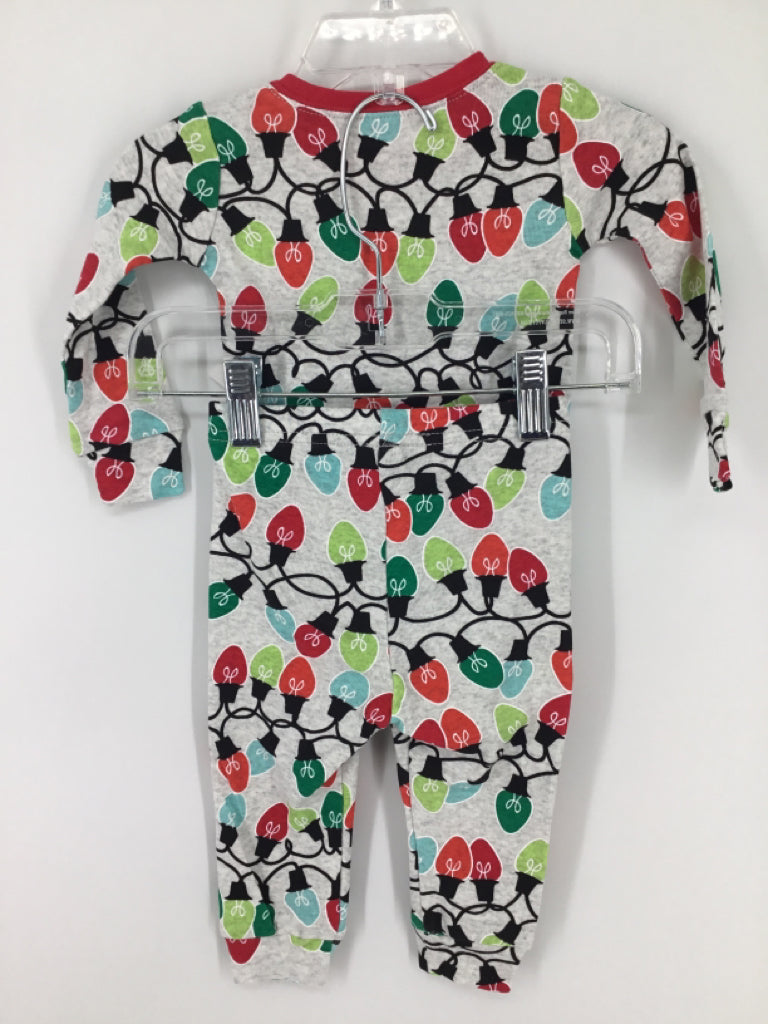 Childrens Place Child Size 3-6 Months Gray Christmas Pajamas
