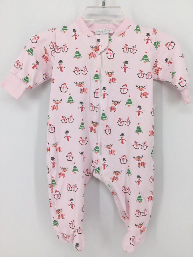 Kissy Kissy Child Size 0-3 Months Pink Christmas Sleeper