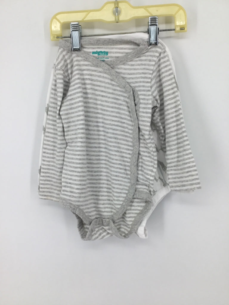 Mighty Child Size 9 Months Gray Onesie