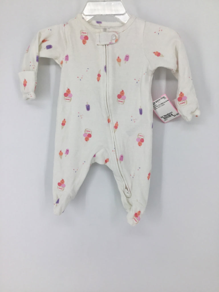 Just One You Made by Carters Child Size Newborn White Sleepers