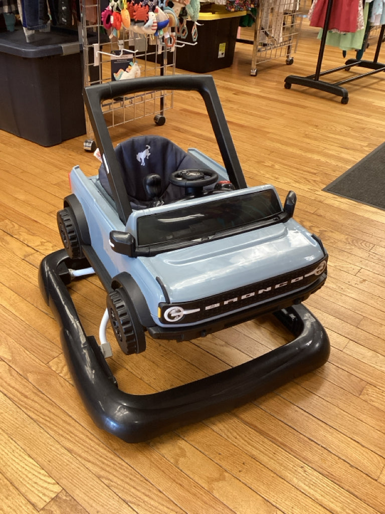 Bright Starts Ford Bronco 4-in-1 Red Baby Activity Center and Push Walker
