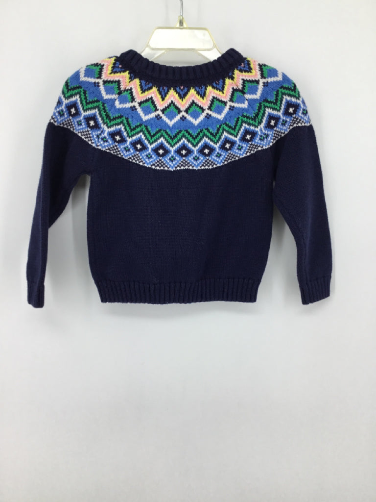 Old Navy Child Size 2 Navy Print Sweater - boys