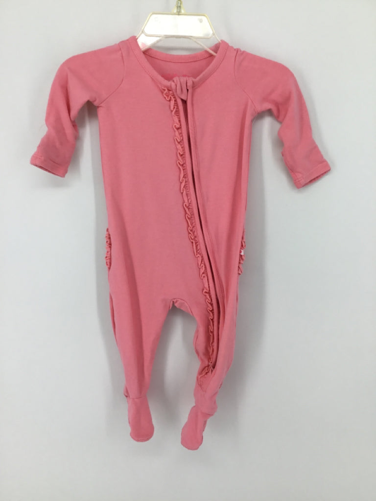 Ruffle Butts Child Size 0-3 Months Pink Sleepers