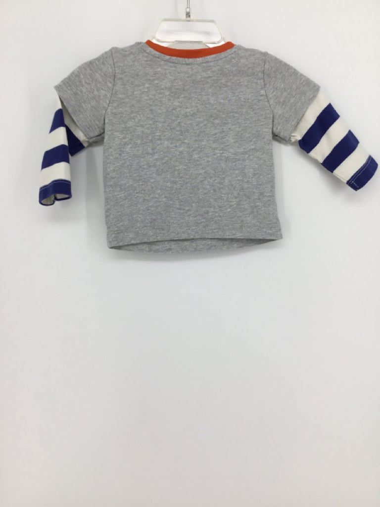 Baby Boden Child Size 0-3 Months Gray Halloween T-Shirt