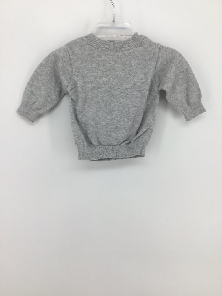 Carter's Child Size 3 Months Gray Christmas Sweater