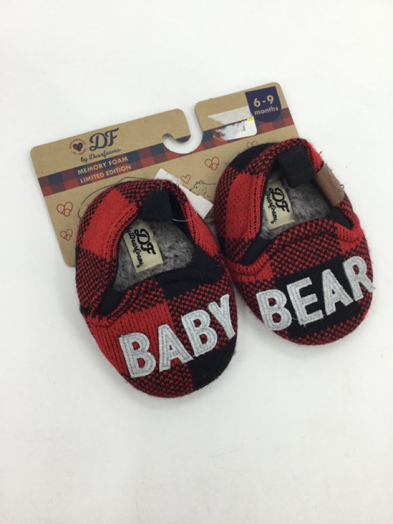 Dearfoams Child Size 3 Toddler Red Slippers