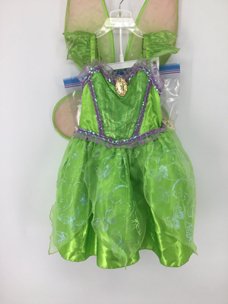 Disney Child Size 5 Green Tinkerbell Halloween Costume