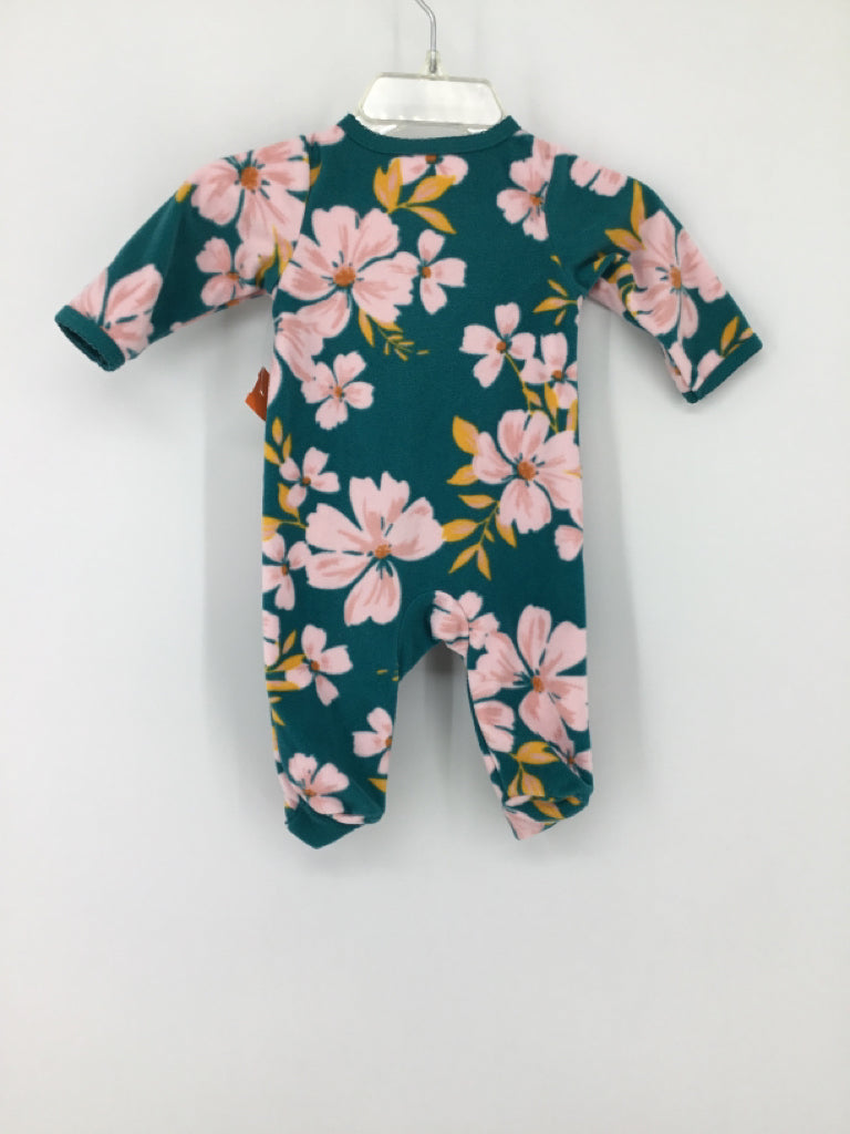Carter's Child Size Newborn Turquoise Sleepers