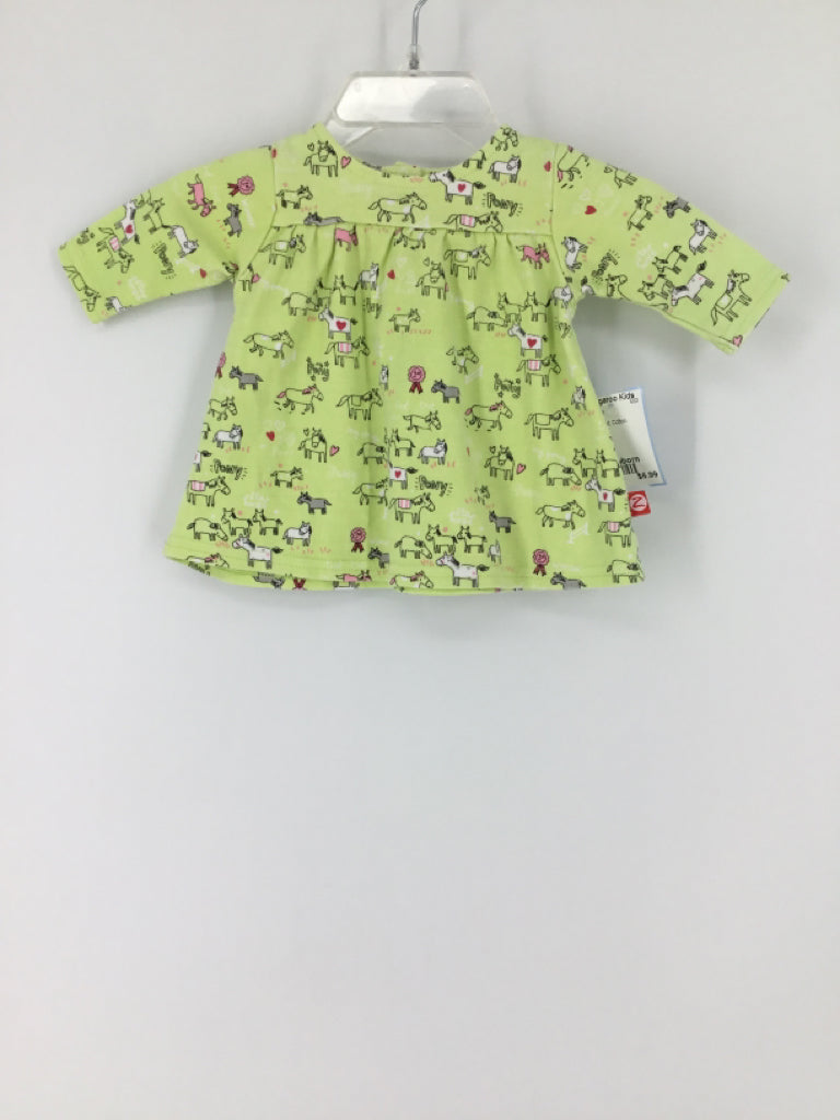 Zutano Child Size Newborn Green Dress - girls
