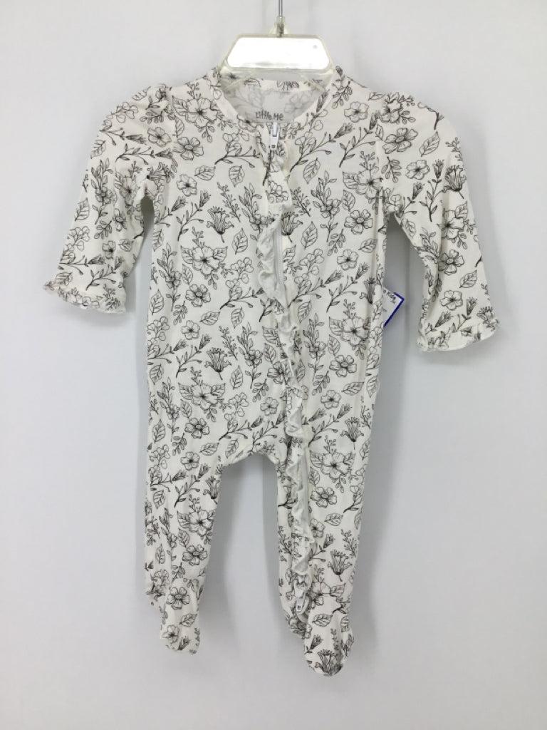 Little Me Child Size 3 Months White Sleepers