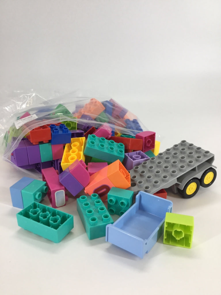 Assortment of Plastic Building Blocks