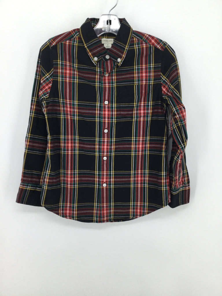 Crewcuts Child Size 8 Black Plaid Shirt - boys