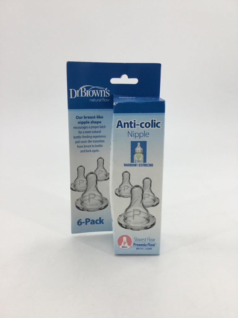 Dr Browns Narrow Nipples for Baby Bottles - 6 pcs
