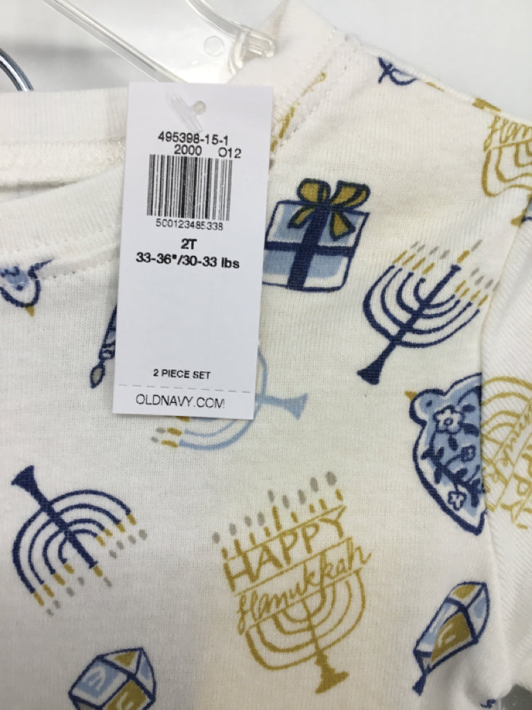 Old Navy Child Size 2 Blue Hanukkah Pajamas