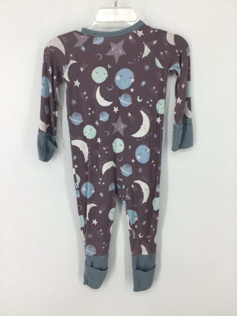 Little Sleepies Child Size 3-6 Months Gray Print Pajamas - boys