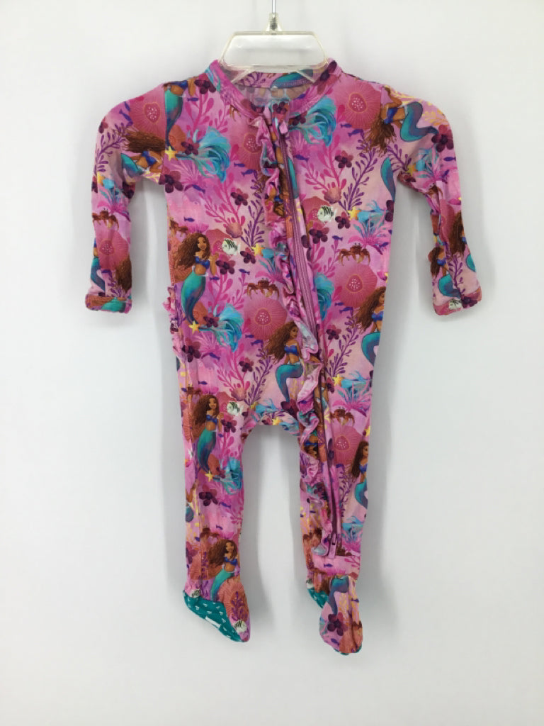 Posh Peanut + Disney Child Size 0-3 Months Pink Sleepers