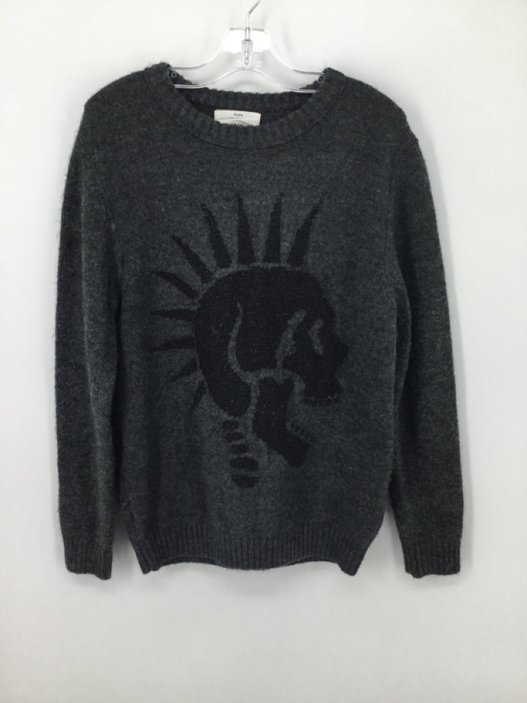 Zara Child Size 10 Gray Print Sweater - boys