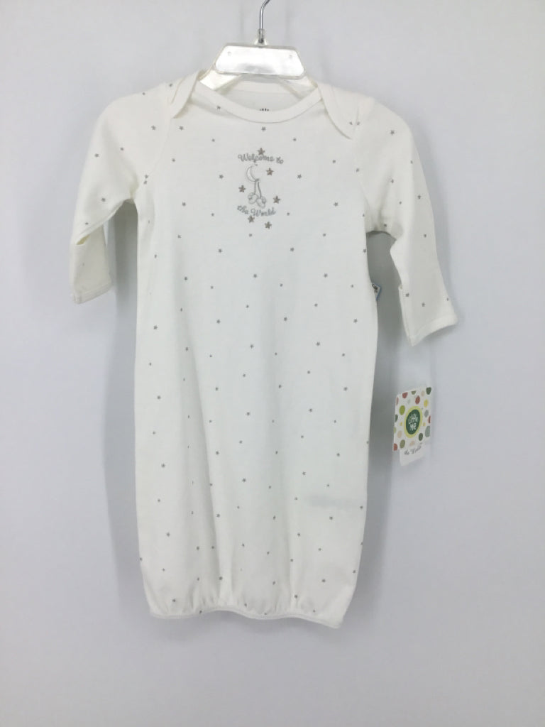 Little Me Child Size 0-3 Months White Sleepers
