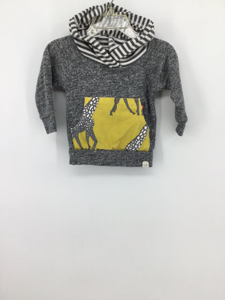 Lulu & Roo Child Size 6-12 Months Gray Print Shirt - boys