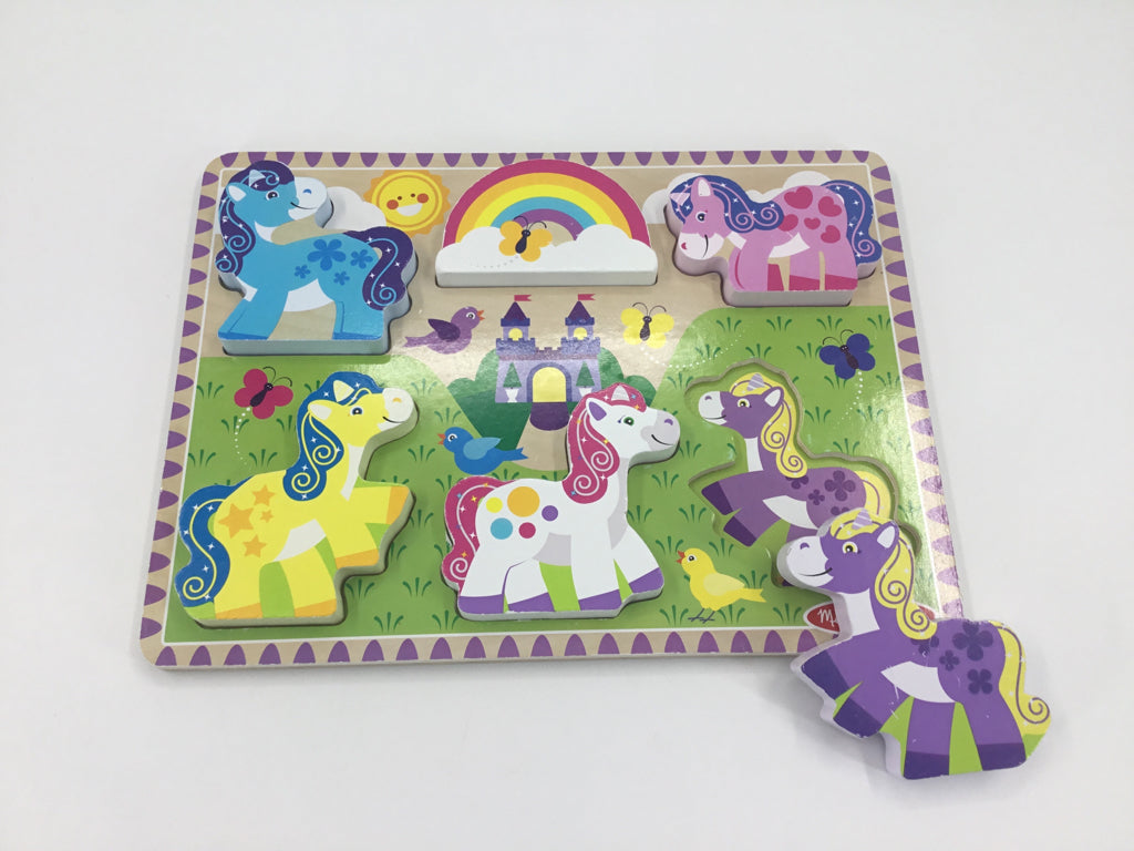 Melissa & Doug Unicorn Wooden Chunky Puzzle