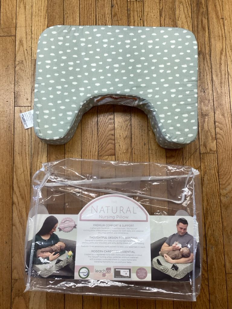 Leach Co Green Print Natural Nursing Pillow