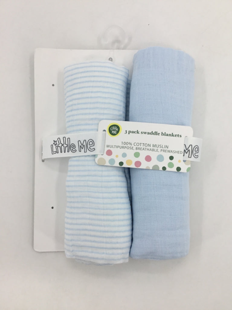 Little Me Blue Stripe Blanket - 2 pcs