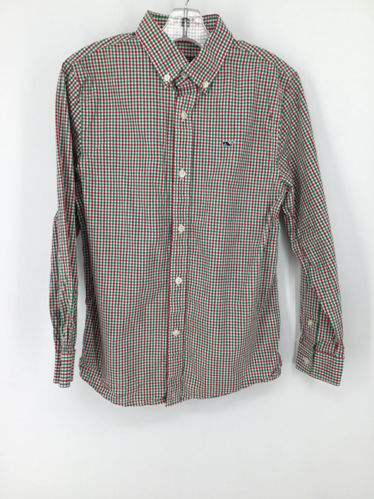 vineyard vines Child Size 8 Multi-Color Gingham Shirt - boys